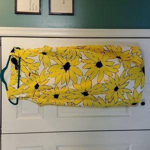 Ronni Nicole Dress, White with Yellow Sunflowers, Size 22W